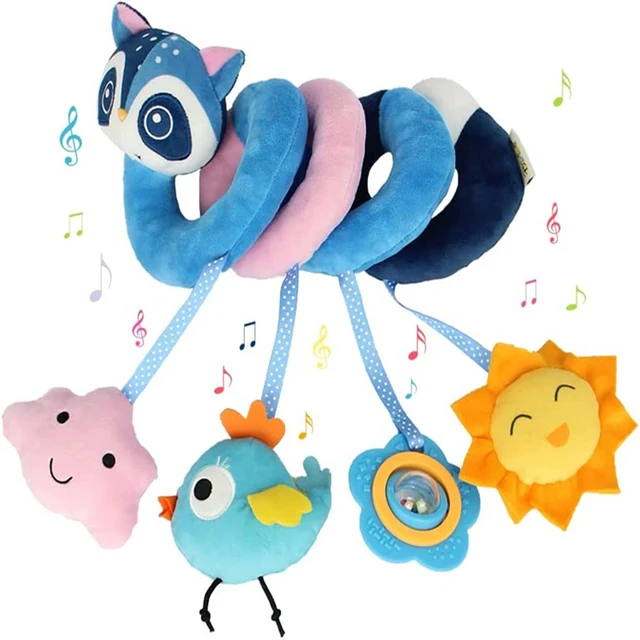 Baby Spiral Activity Toy Crib Bassinet Stroller Toy Comfortable Pram Plush Toy For Boys Girls Colorful Spiral Hanging Car Seat 1