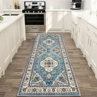 Machine Washable Easy Fold Carpet Bohemian Style Bedroom Carpets Soft Non-Slip Corridor Rug Easy Care for Room Play Rugs Tapis 1