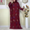 Abaya musulmane à double chapeau pour Ramadan, vêtements de prière africains, coton solide, broderie, adt, dubaï, turquie, islam, nouveau, 2025