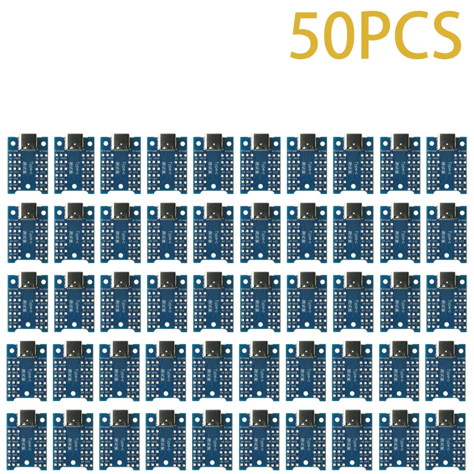 1-50pcs USB Type-C Breakout Board – All Pins Exposed, VBUS GND DP DN CC SBU, for Charging & Data Debugging, DIY Electronics image 10
