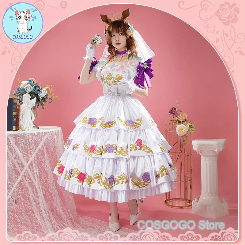 

COSGOGO [Customized] Pretty Derby Aston Machan Cosplay Costume Anime Game Suit Gorgeous Dress Halloween Outfits Women Dress