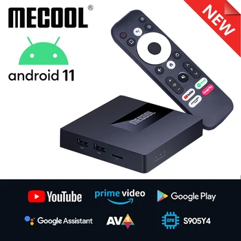 MECOOL Android 11 TV Box KM7 ATV Google Certified 4GB 64GB Amlogic S905Y4 DDR4 Androidtv 5G WiFi Youtube 4K Netflix Set Top Box 1