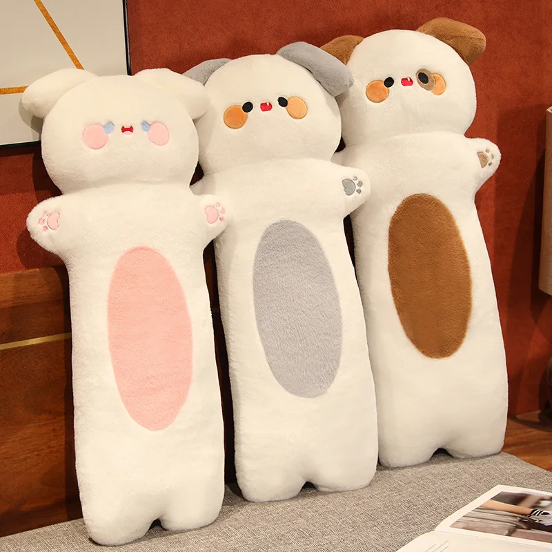 70-125cm Kawaii Puppy Plush Long Pillow Cute Soft Stuffed Animals Dog Dolls Beautiful Home Room Decor for Kids Christmas Gifts new fashion women belts female genuine leather automatic belts best selling waist belts girls students belts 125cm 130cm length