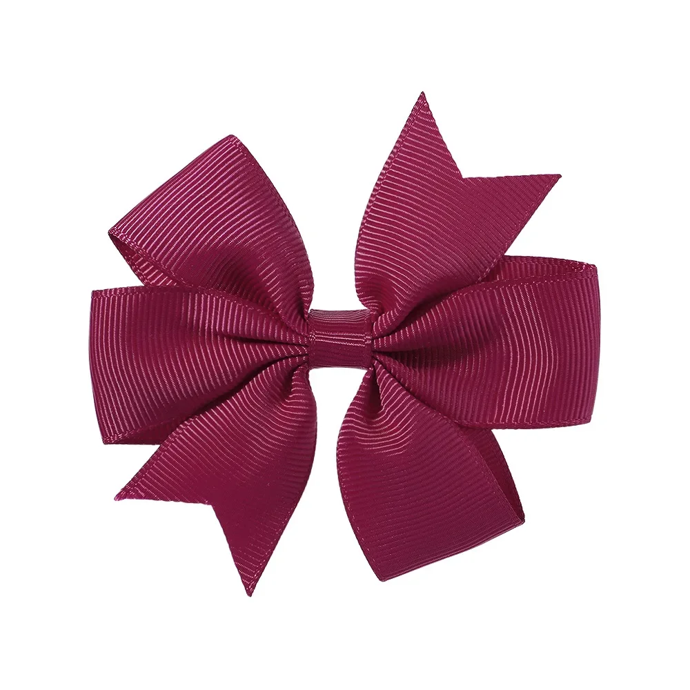 Vibrant Solid Grosgrain Ribbon Hair Bows for Girls - Boutique Hair Clips & Accessories