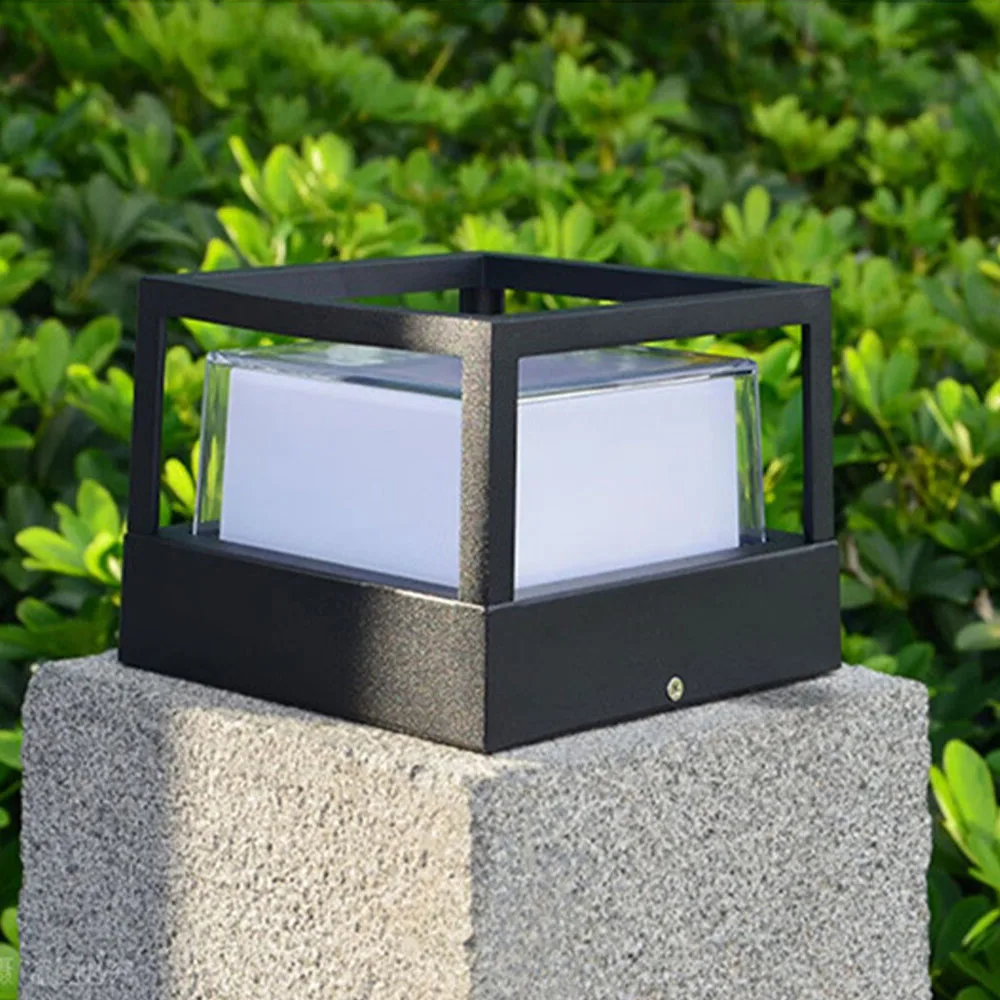 Outdoor Pillar Lamp 6W 12W Led Waterproof Garden Lights 110V-220V Garden Landscape Light Garage Foyer Front Door Lamp 4