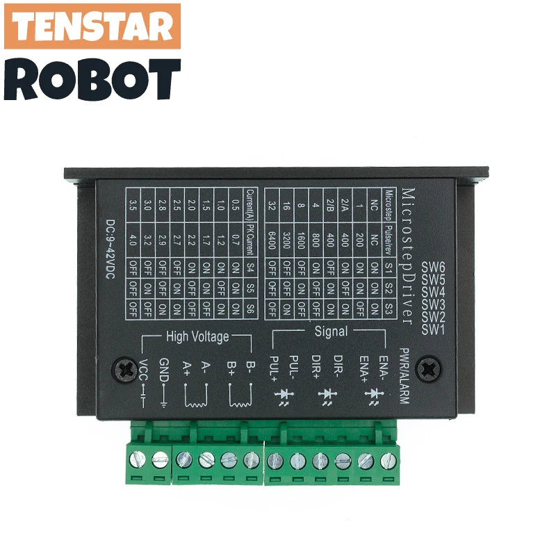 Stepper Motor Driver Stepper Motor Driver TB6600 23 Nema 34 42/57/86 Nema17 4A DC9-40V 1 Axis Stepping Motor CNC Engraving Machine