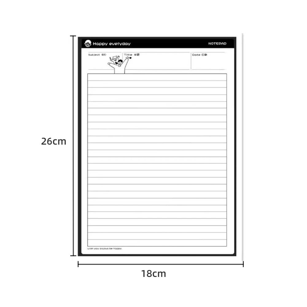 1PC B5 Carta per appunti adesiva Carta semplice e strappata Forniture per l'apprendimento Quaderno per appunti - immagine 6
