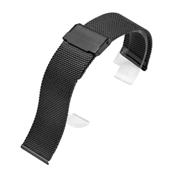 Elegant Metal Milanese Mesh Stainless Steel Watch Band Replacement Strap - 18mm (Black)