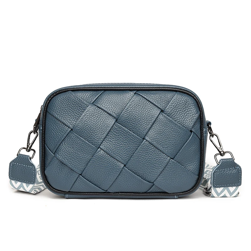 

XZAN Lleather Cowhide Tote Bag The New High Quality Leather Women's Designer Handbag Ladies Weave Shoulder Messenger