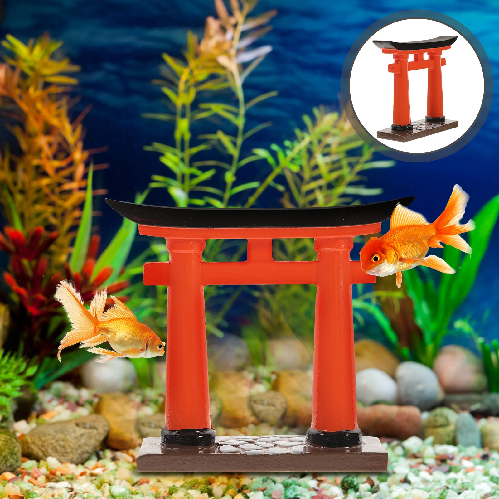 

Japanese Torii Gate Garden Miniatures Crafts Fish Tank Decor Aquarium Ornaments Micro Decors Scene Decorations Resin