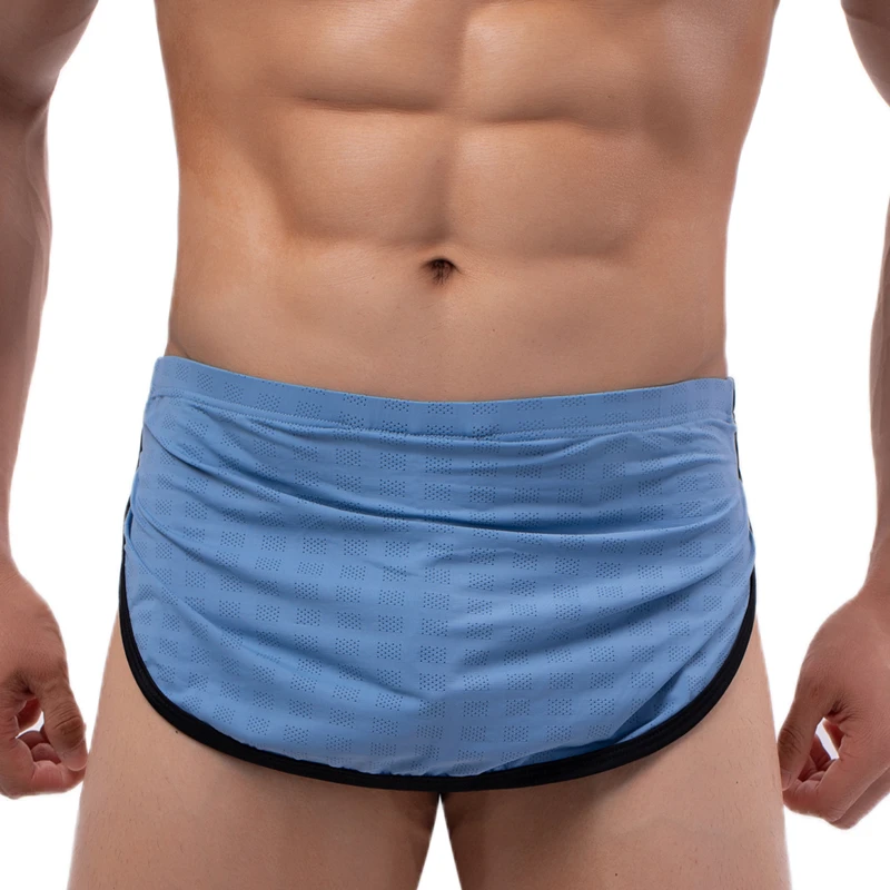 Men's Sexy Arrow Panties Men Mesh Breathable Boxer Shorts Hombre Boxershorts Sleep Bottoms Penis Pouch Men Boxers Underwear
