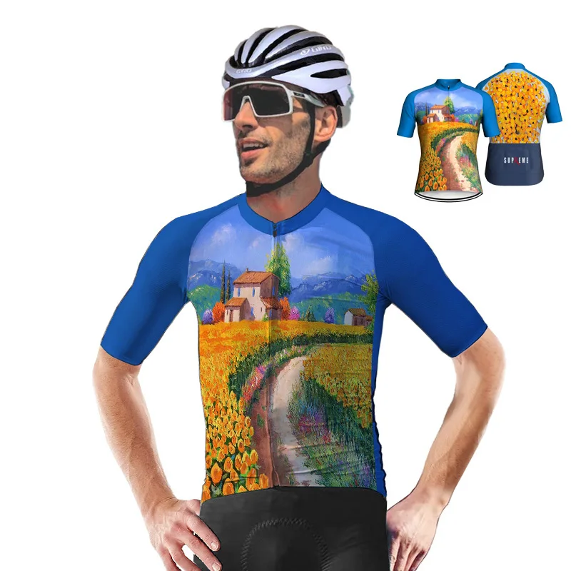 

Fashion Short Sleeve Road Clothes Cycling Wear Bike Shirt Downhill Jacket Fiber Jersey Summer Top Gift Sweater Cross Bicycle
