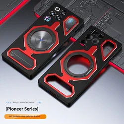 Enhanced Shockproof Gaming Phone Cover with Aluminum Alloy and Magnetic Ring Stand for ZTE nubia RedMagic 11 Pro (Red)