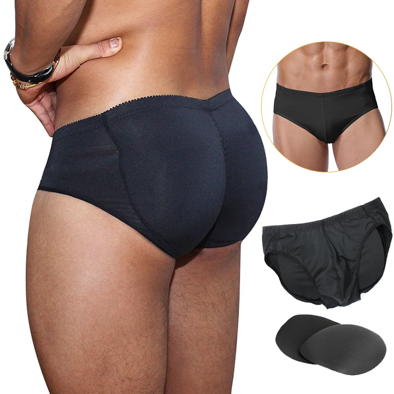 Mutandine Rialzafondo Per Uomo G&F Con Inserti Rimovibili – Imbottito Per Glutei E Fianchi, Invisibile, Nero