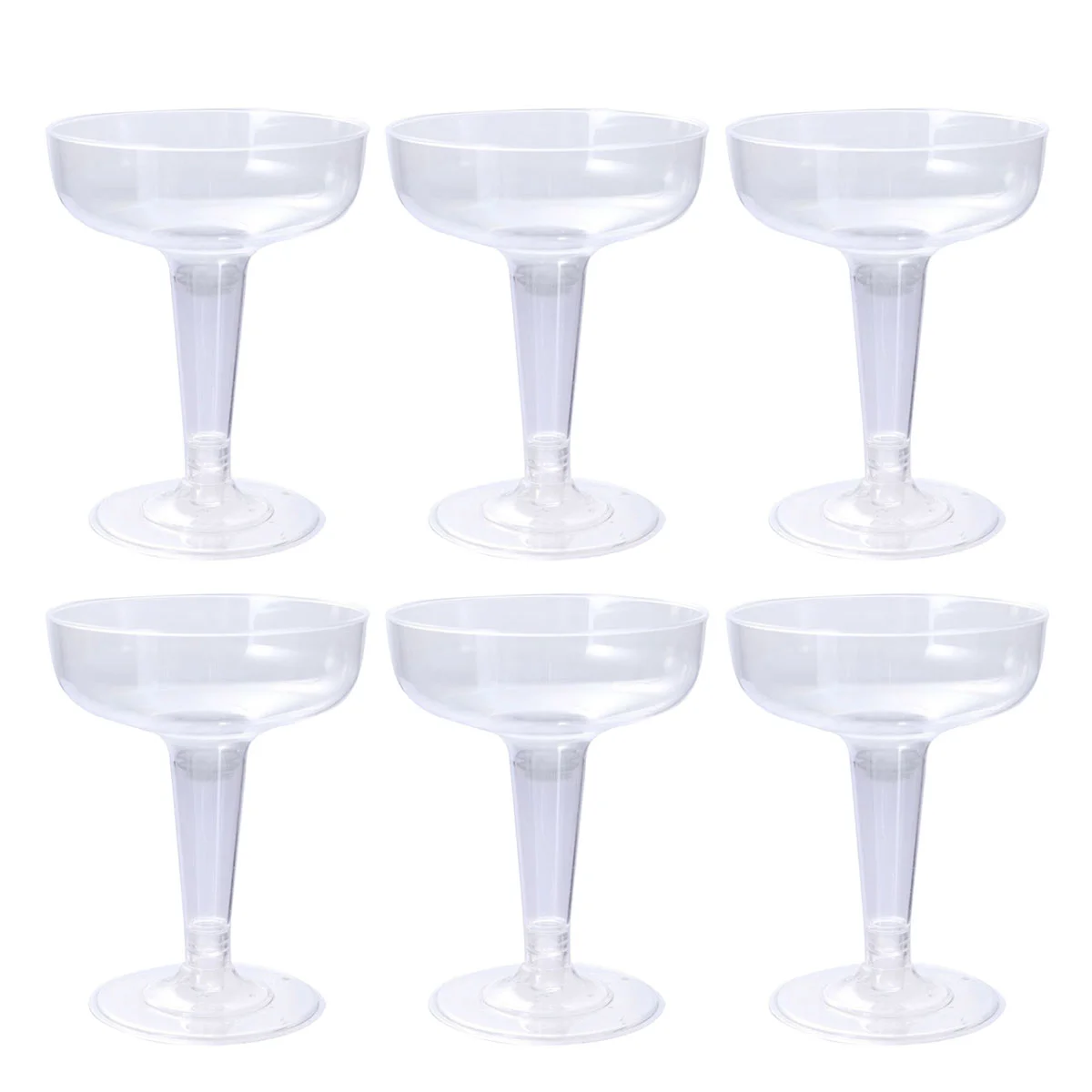 

Disposable Cocktail Glass Transparent Champagne Cups Safe Drinking Cups Goblet Party Supplies for Wedding Banquet (120ml)