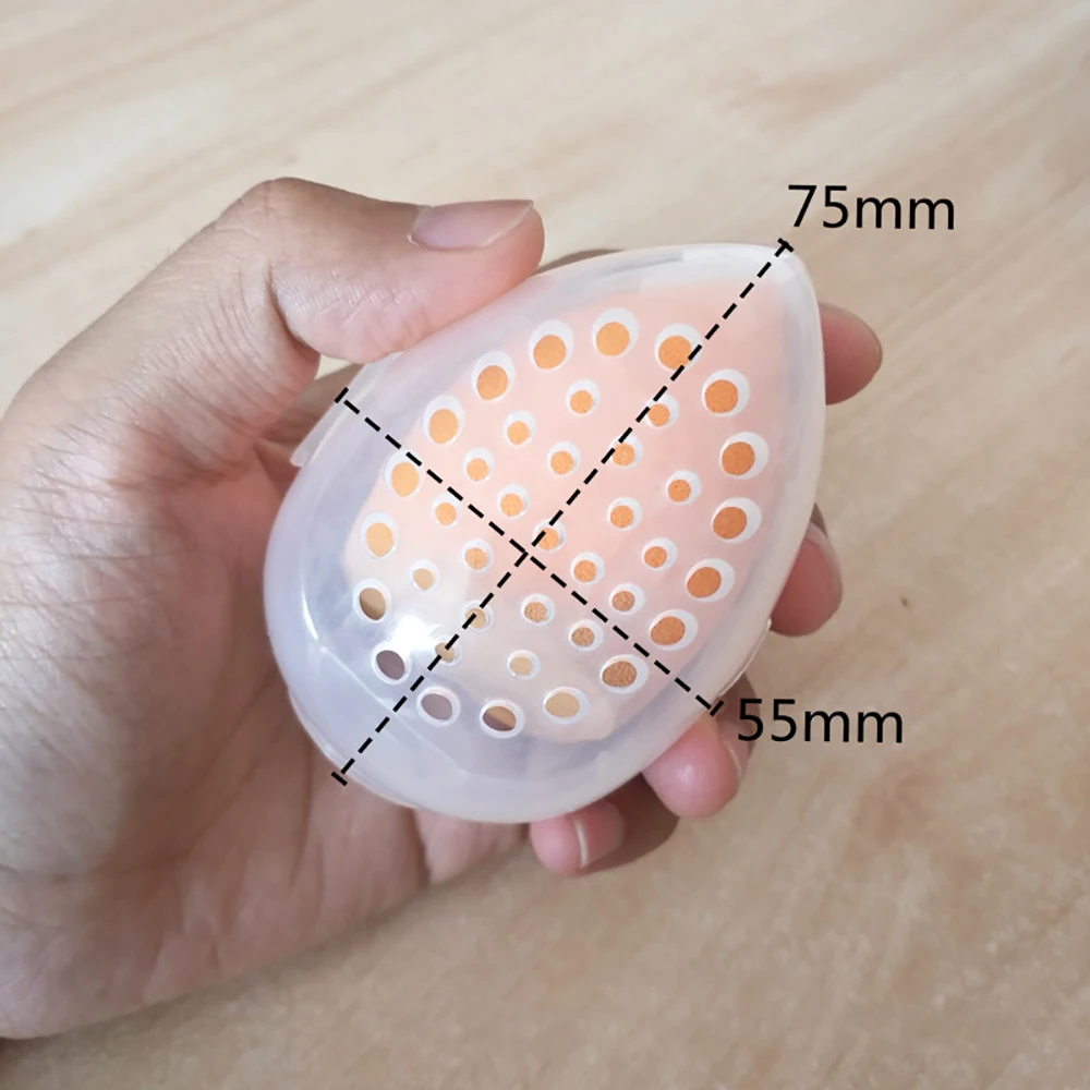 Cosmetic Egg Storage Box Beauty Sponge Stand Storage Case Makeup Blender Puff Holder 1PC Empty Cosmetic Transparent Puffs Box makeup puff holder