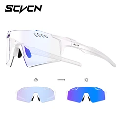 Photochromic Rimless Sports Sunglasses - Stylish Eyewear for Hiking, Cycling, and Running (Photochromic BLUE - 04)