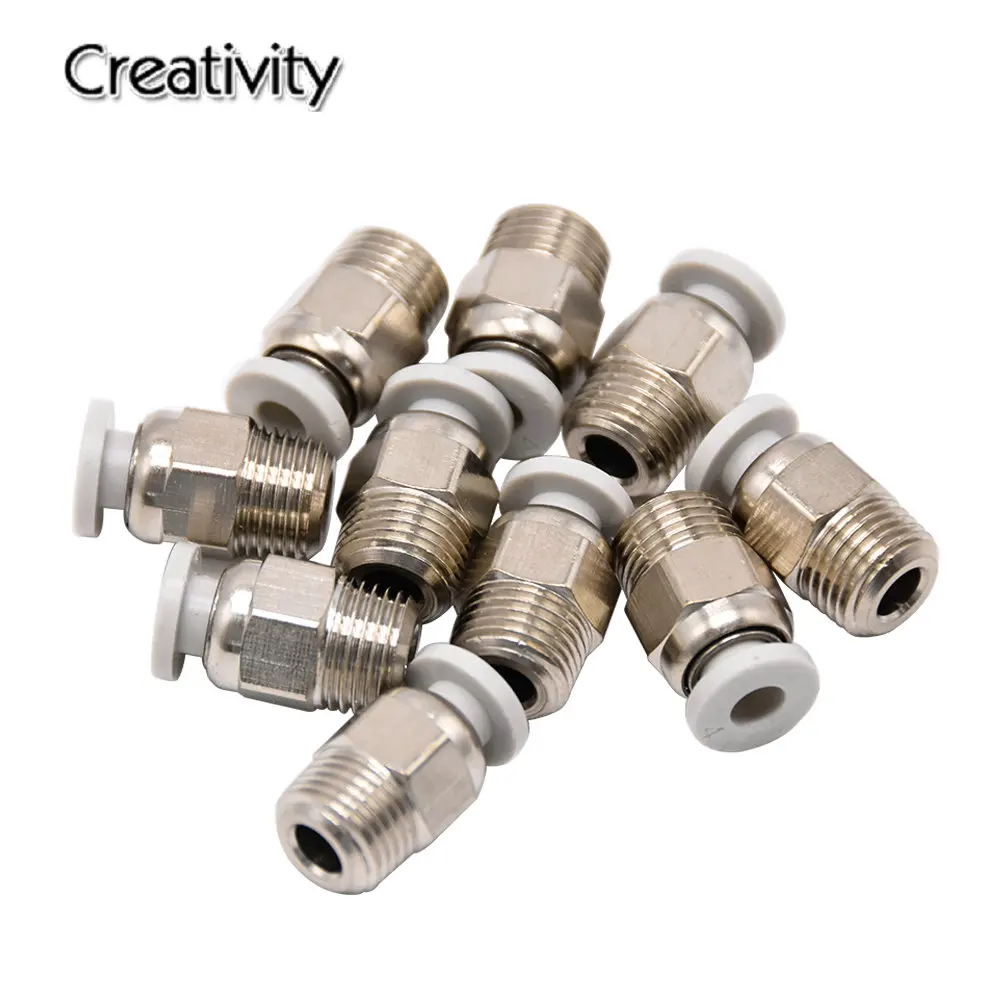 Pneumatic Connectors PC4-01 Remote For V6 CR10 J-head MK8 1.75mm PTFE Tube 3D Printer Parts Quick Coupler Fittings Hotend Part