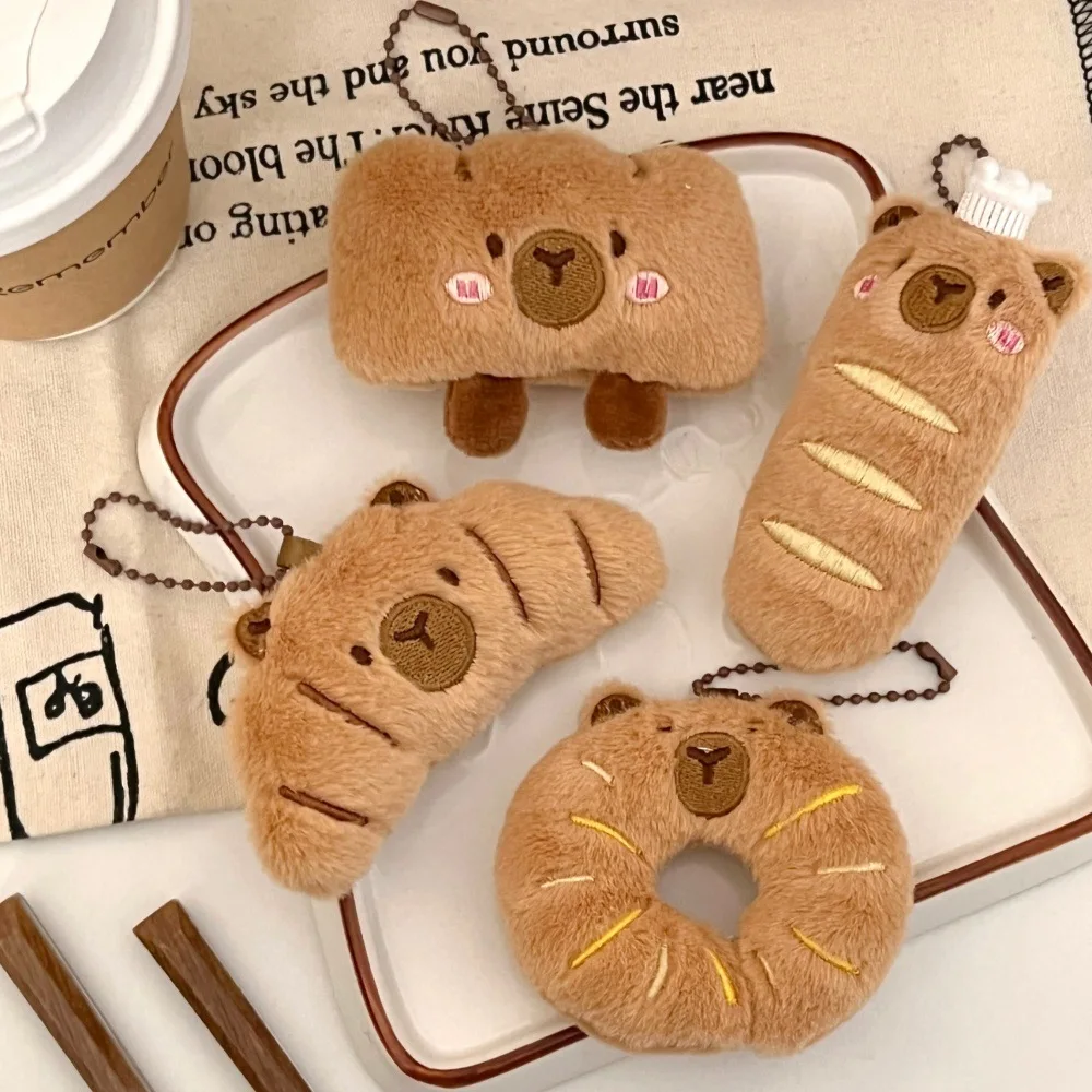 Brot Capybara Plüsch Schlüsselanhänger Niedliches Tier Gebäck Charm Puppe Entzückendes Foodie Kawaii Dekoration Geschenk Sammlerstück Anime Zubehör – Detail 13