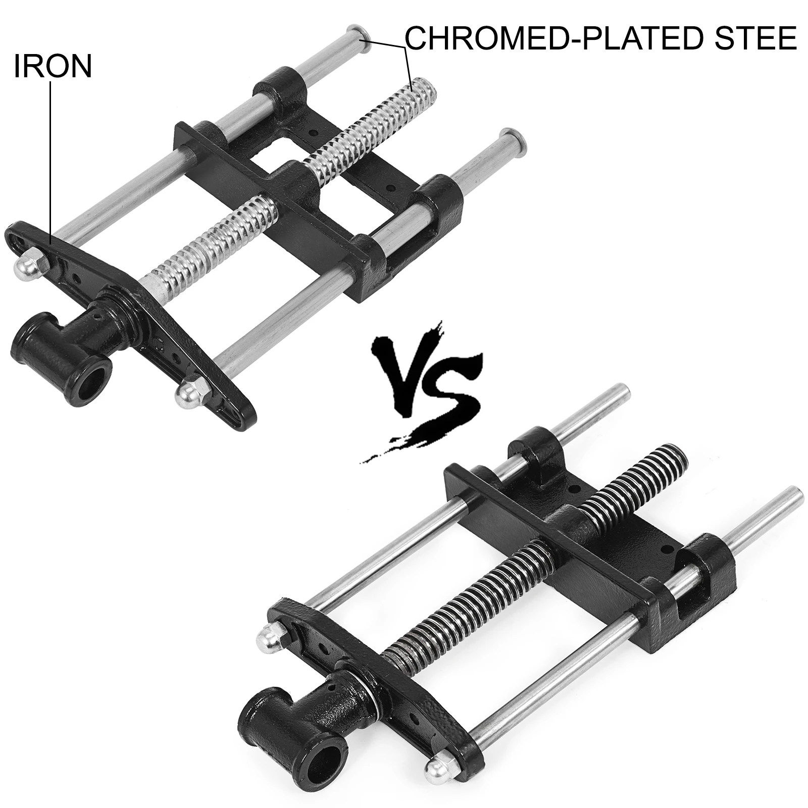 VEVOR Wood Vise 9 Inch Heavy-Duty Steel & Cast Iron Workbench Vise Durable Woodworking Tool for Home, Studio, Teaching Equipment 5