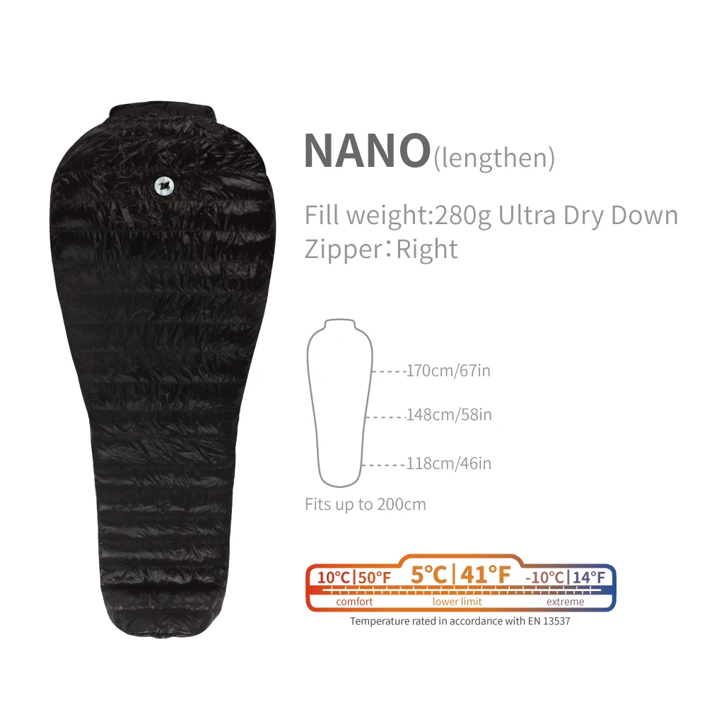 AEGISMAX LETO & NANO 700FP Ultra Dry Goose Down Sleeping Bag