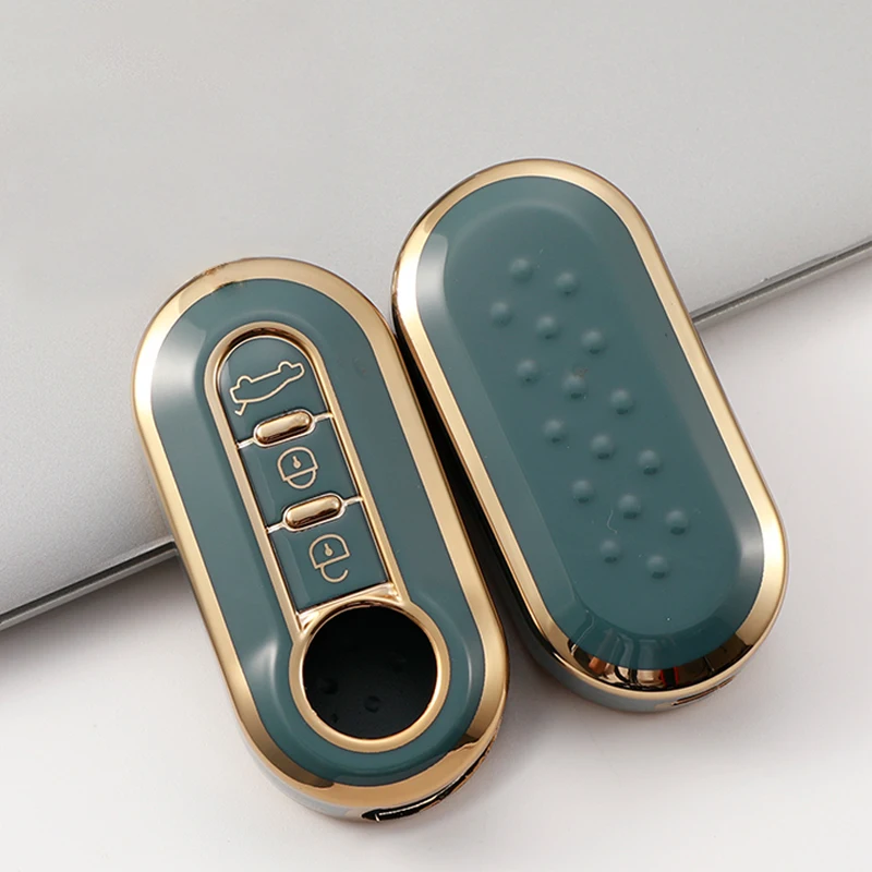 Premium TPU 3-Button Car Key Flip Case - Full Cover Protector Shell Accessories