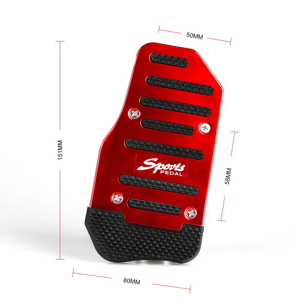 Pedal Cover Car Pedal Cover Set Kit Aluminum Manual Transmission Universal Auto Accessories Non-Slip 3Pcs