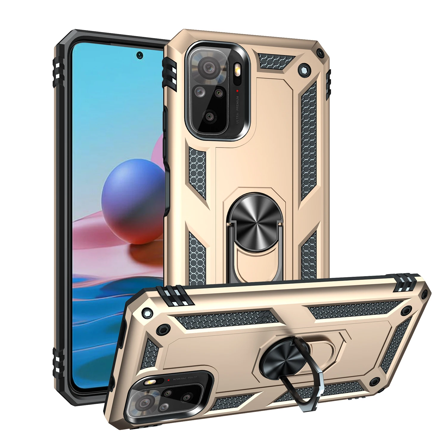 Cover Xiaomi Redmi Note 10 Armor Rugged Military Shockproof Car Holder Magnetic Ring Case for Xiaomi Redmi Note 10 5G Note10 4