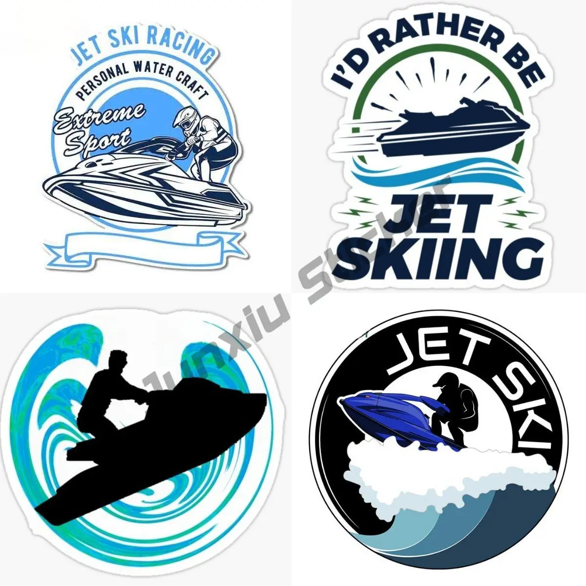 Pegatinas impermeables para coche, calcomanía con logotipo de Jet Ski, Scooter de carreras, accesorios para coche, decoración de tabla de surf para ordenador portátil, accesorios para barco