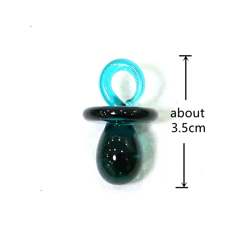 2PCS Lovely Baby Pacifier Mini Craft Glass Charm Pendant Girl Boy Decor Birthday Party Gift Kids Handmade DIY Nipple Accessories