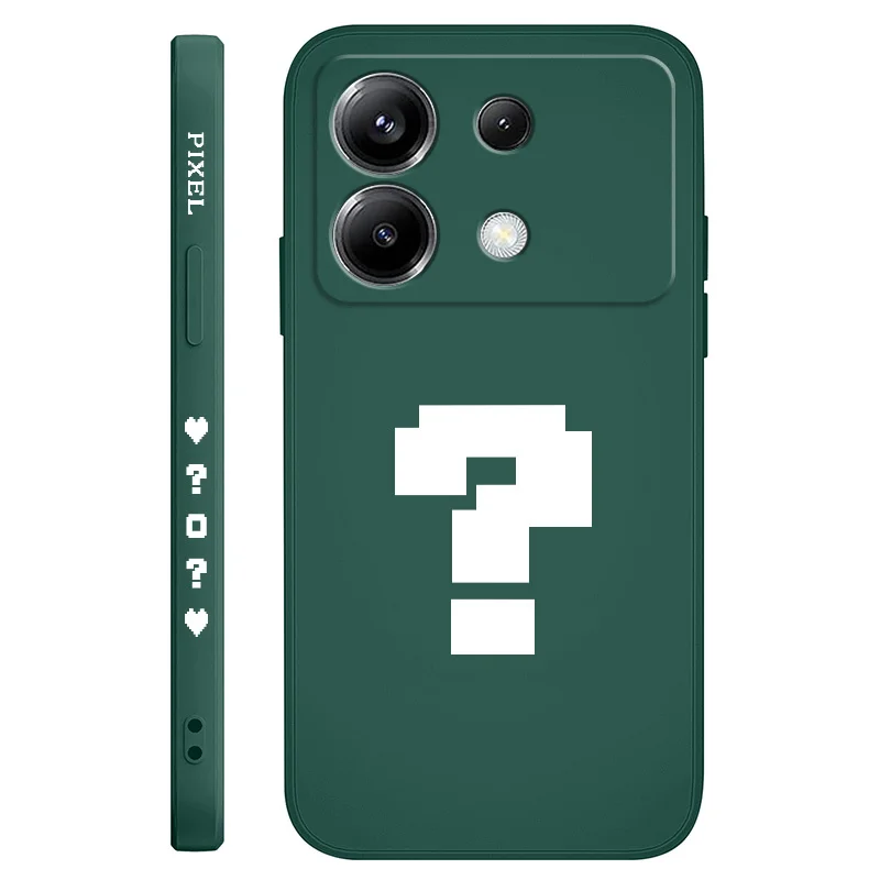 Vibrant Pixel Question Silicone Phone Case Cover