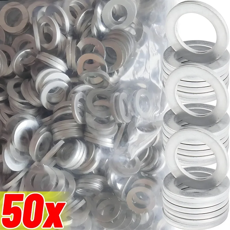 Oil Drain Plug Crush Washers Gaskets 14mm 50/10Pcs Honda Accord Civic CRV CRZ HRV Pilot Acura 9410914000 94109-14000 oil drain plug gasket oil drain plug seal washer sealing washers