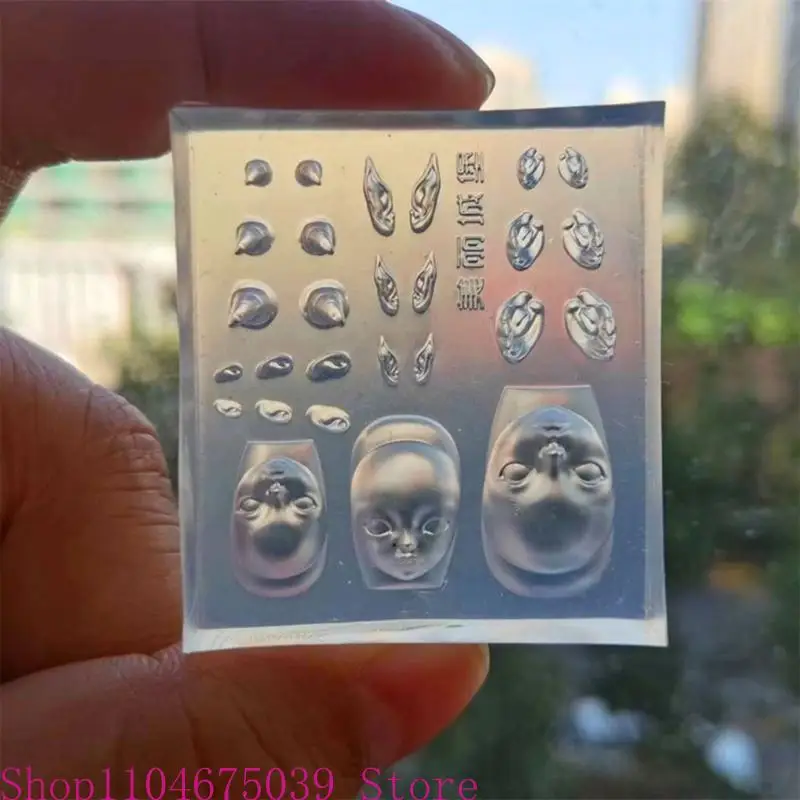 Devil Horns Stamping Nail Art Molds Silicone Stamps Elf Doll DIY Nail Art Mould DIY Nail Art Tools for Nail Decorations