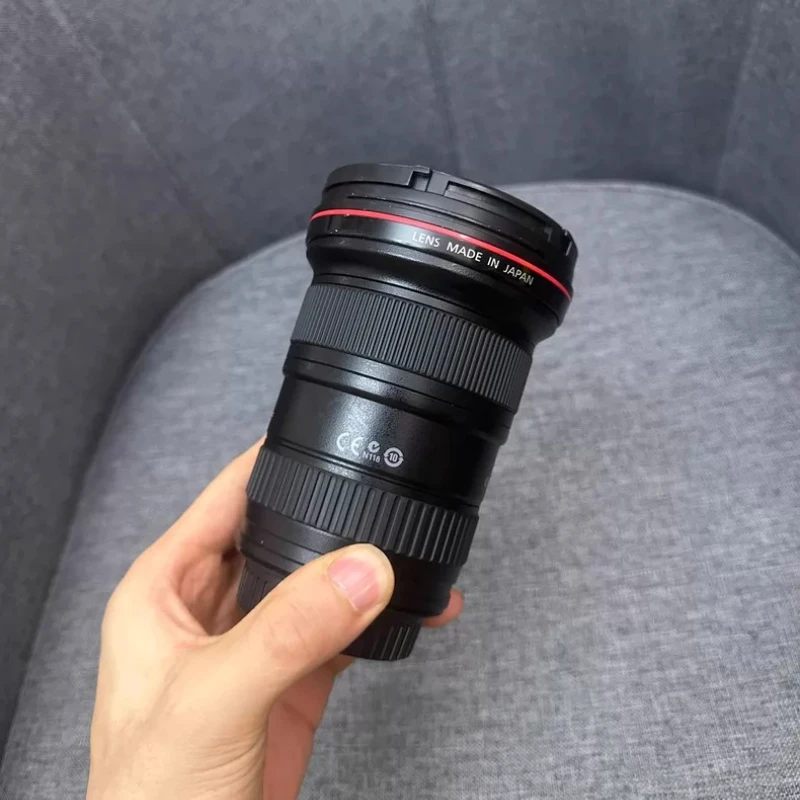 95% 새 상품 캐논 EF 16-35mm f/2.8L II USM 레드 링 광각 줌 렌즈 풀프레임 전문가용 카메라 렌즈