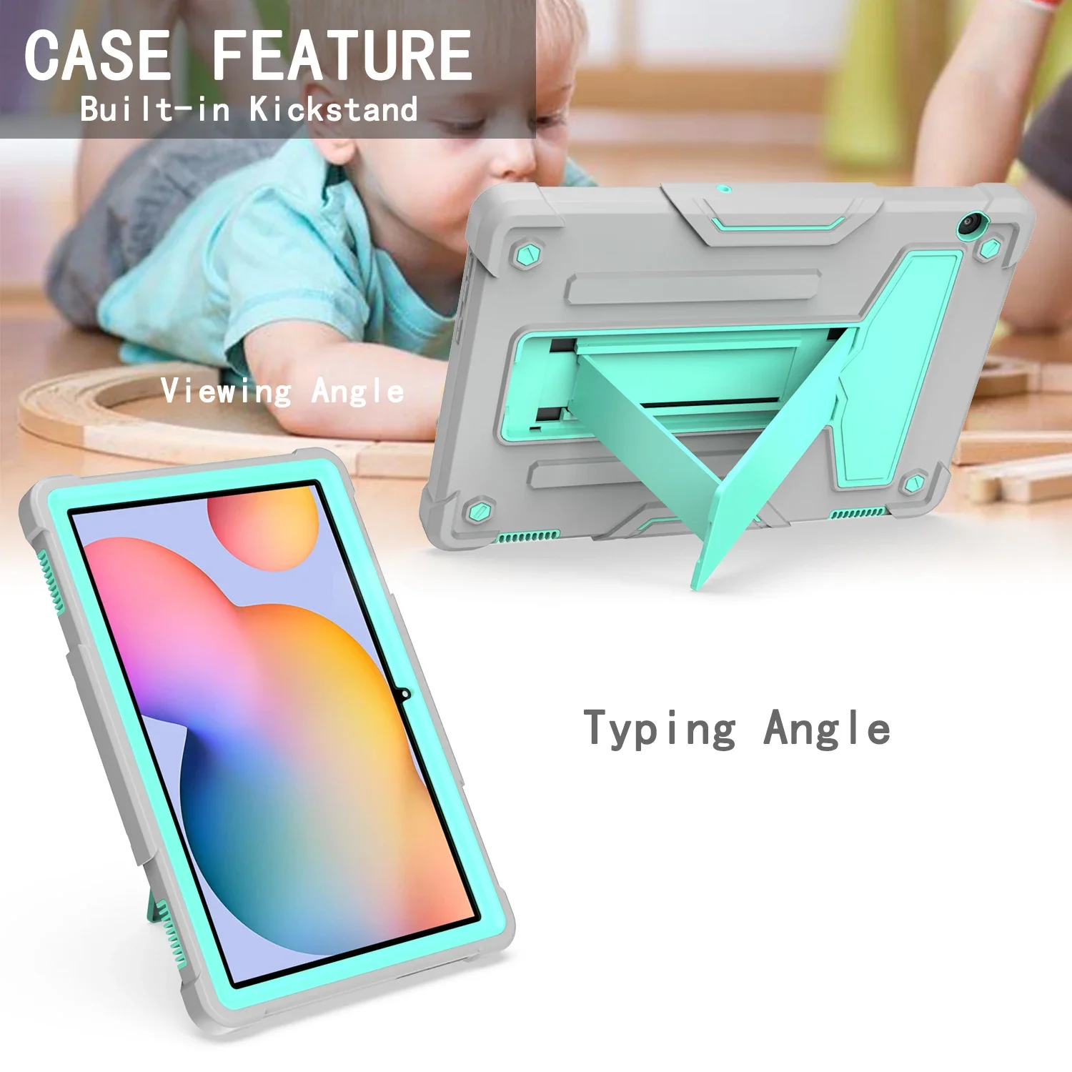 Heavy Duty Shockproof Armor Case with Hard Stand