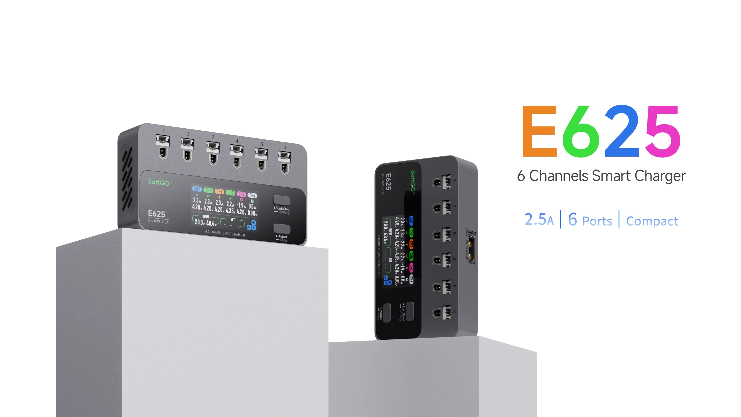ISDT E625 6-канальное зарядное устройство Lipo для аккумуляторов, разрядное устройство постоянного тока USB C, умное зарядное устройство для радиоуправляемых батарей, балансное зарядное устройство для LiPo/LiHV