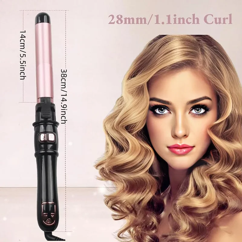 Automatic Hair Curler 1.1inches Rotating Curling Iron with LED Display Fast Heating Curling Wand Hair Curler for Home&Travel Use Automatic Hair Curler 1.1inches Rotating Curling Iron with LED Display Fast Heating Curling Wand Hair Curler for Home&Travel Use