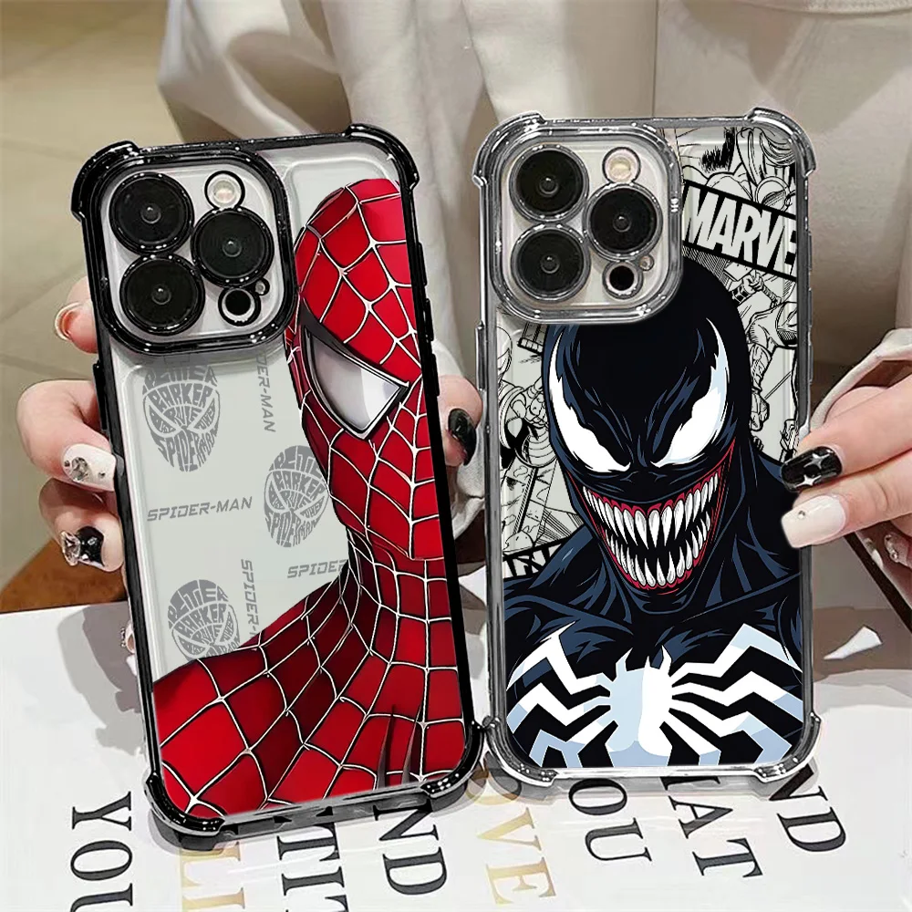 Spider-Themed Plating Phone Case with Anti-Fall Airbag