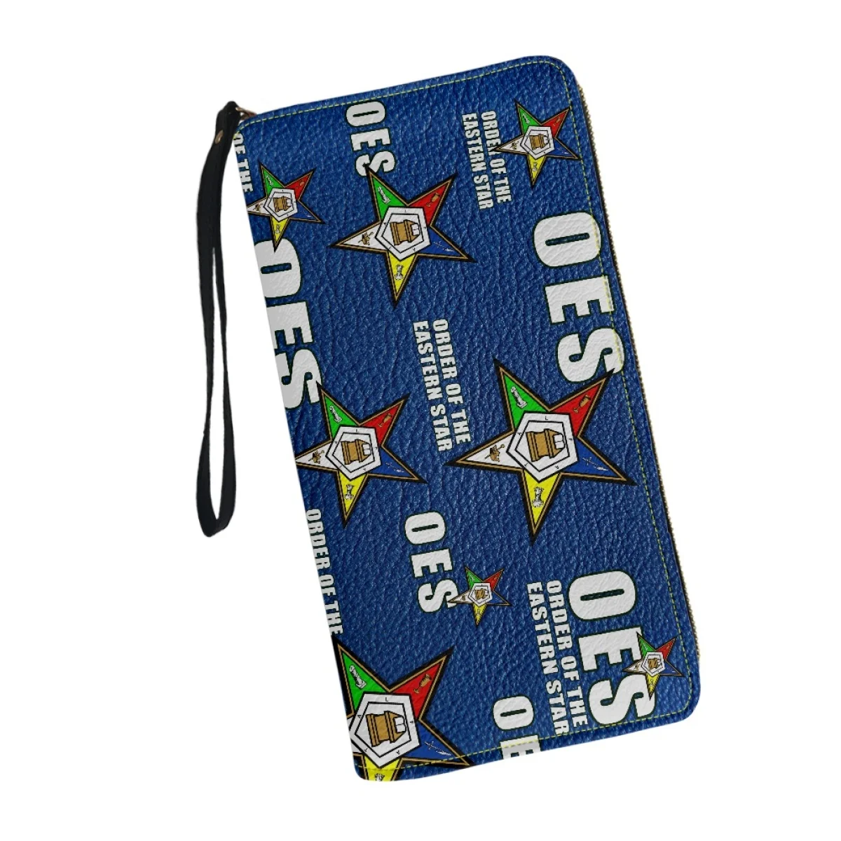 OES Sistars Order Of Eastern Long Wallets for Women Personalized Design Sorority Gifts Hand Strap Purse PU Leather Money Bags