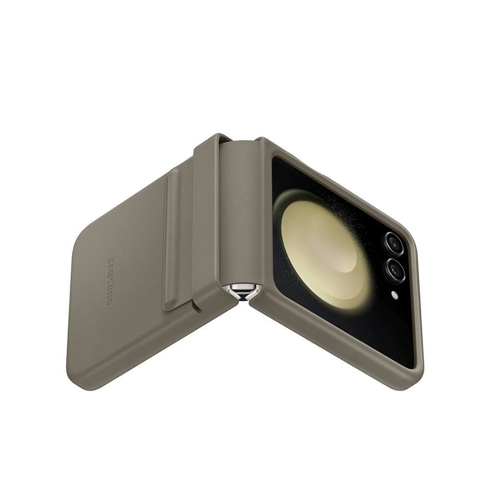 純正Galaxy Z Flip5 Flap Eco-Leather Case Official Samsung Flap Eco Leather Cover Case for Galaxy Z