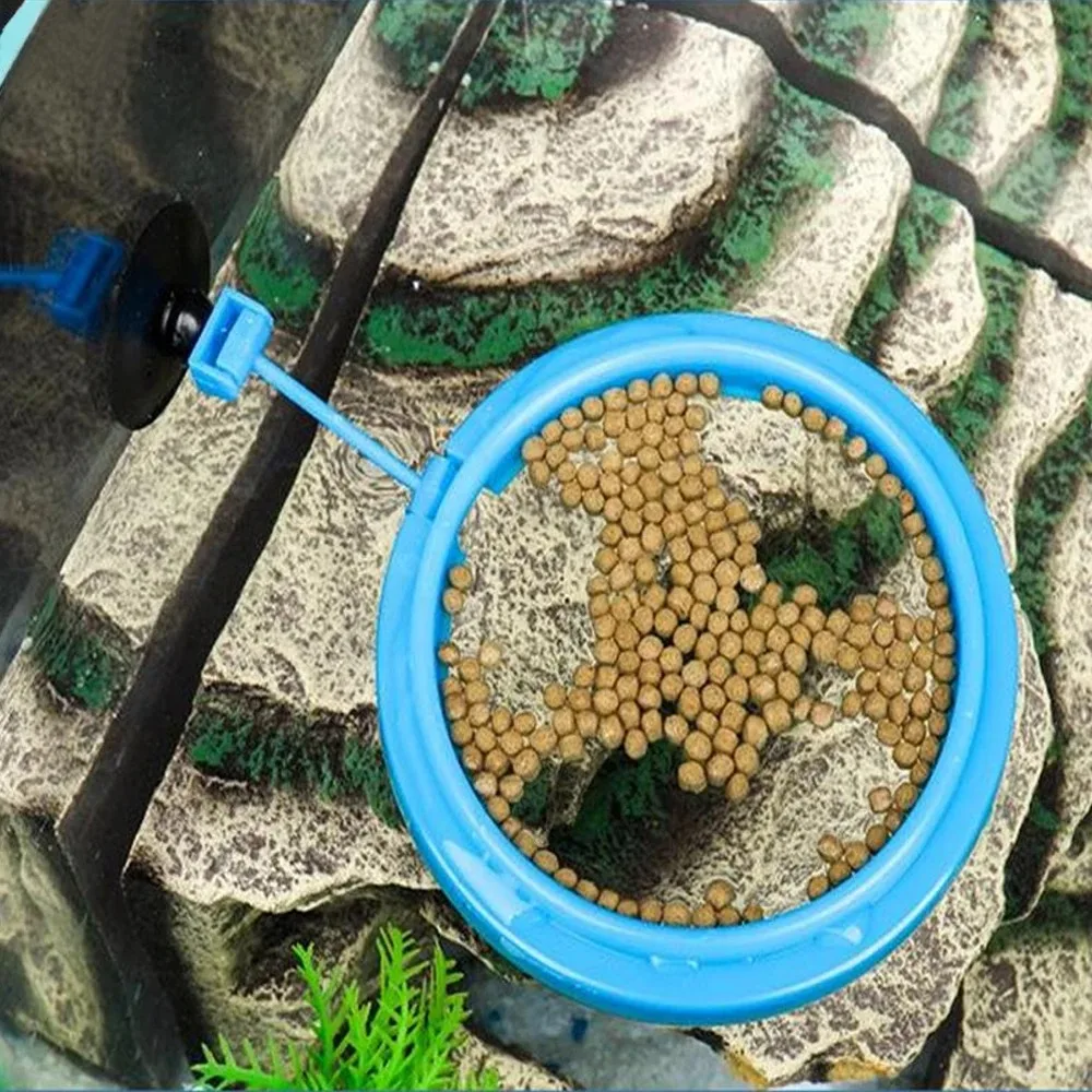 New Aquarium Feeding Ring Fish Tank Station Floating Food Tray Square Circle Accessory Water Plant Buoyancy Suction