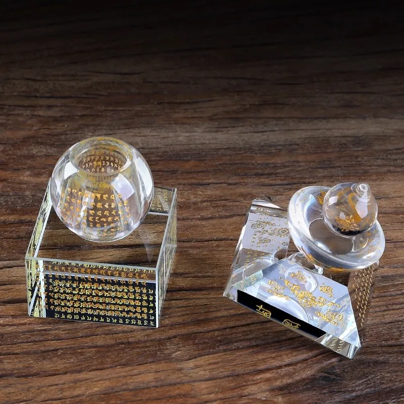 Home furnishings Crystal relics tower Home Offering Colorful Treasure Box Seal Dharani Bodhi Pagoda Five Wheel Pagoda Feng Shui