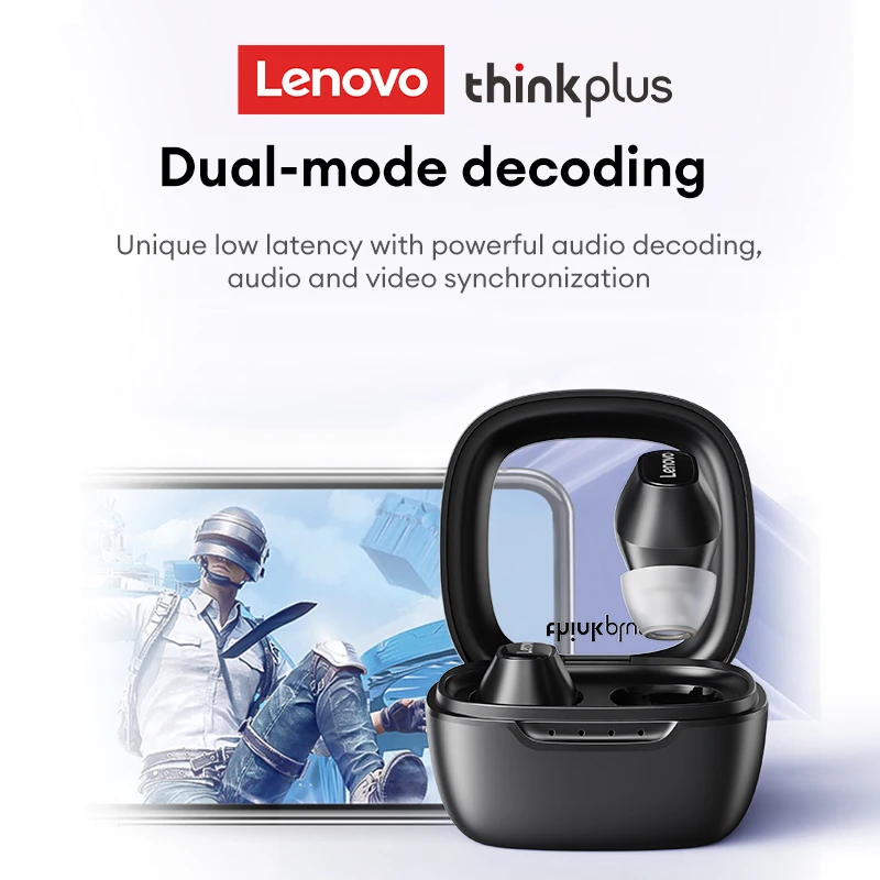 Lenovo XT62 Wireless Bluetooth 5.3 Earphones Noise Reduction Low Latency TWS Touch Control Headphones With Mic Sport Earbud New 5