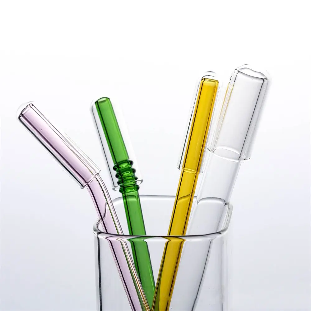 Glass Straw Tips Cover Reusable Drinking Straw Tips Cap Clear Lids  Dust-Proof Plugs for Stainless Steel Straws Glass Straw - AliExpress