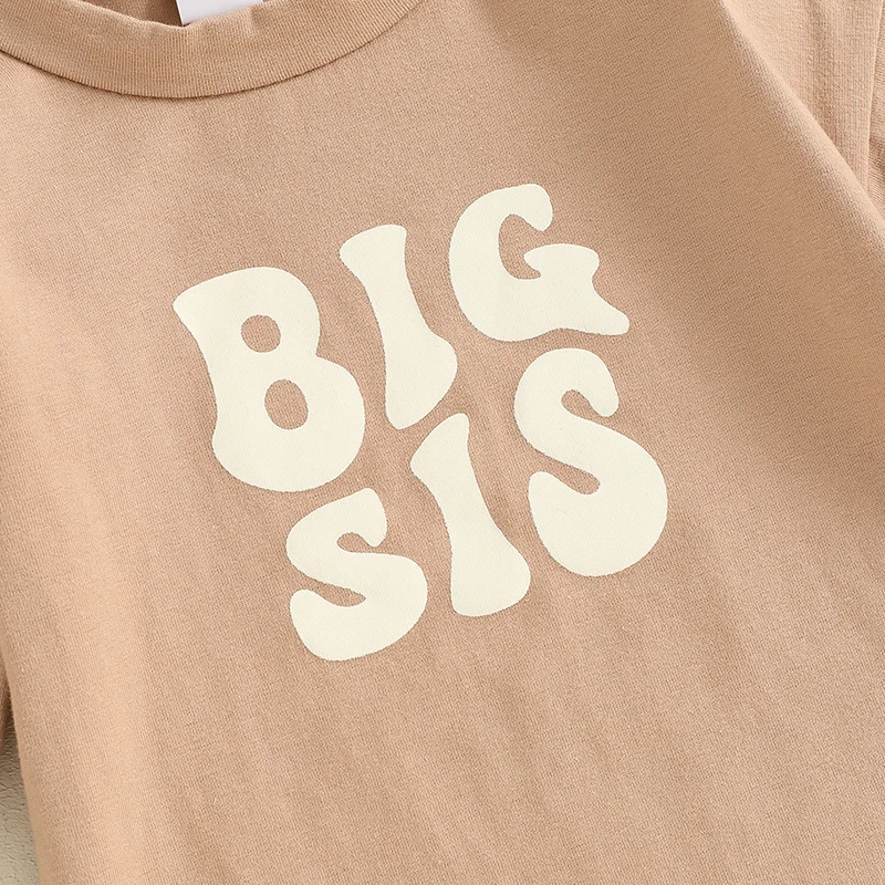 Description Picture 6 of itemGirls Summer 2PCS Pants Sets Short Sleeve Letter Print Tops Floral Flared Pants Sets