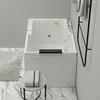 Simple Household Small Apartment Bathtub Acrylic Large Space Massage Bathtub Constant Temperature Surf Massage Sitting Bathtub W 3