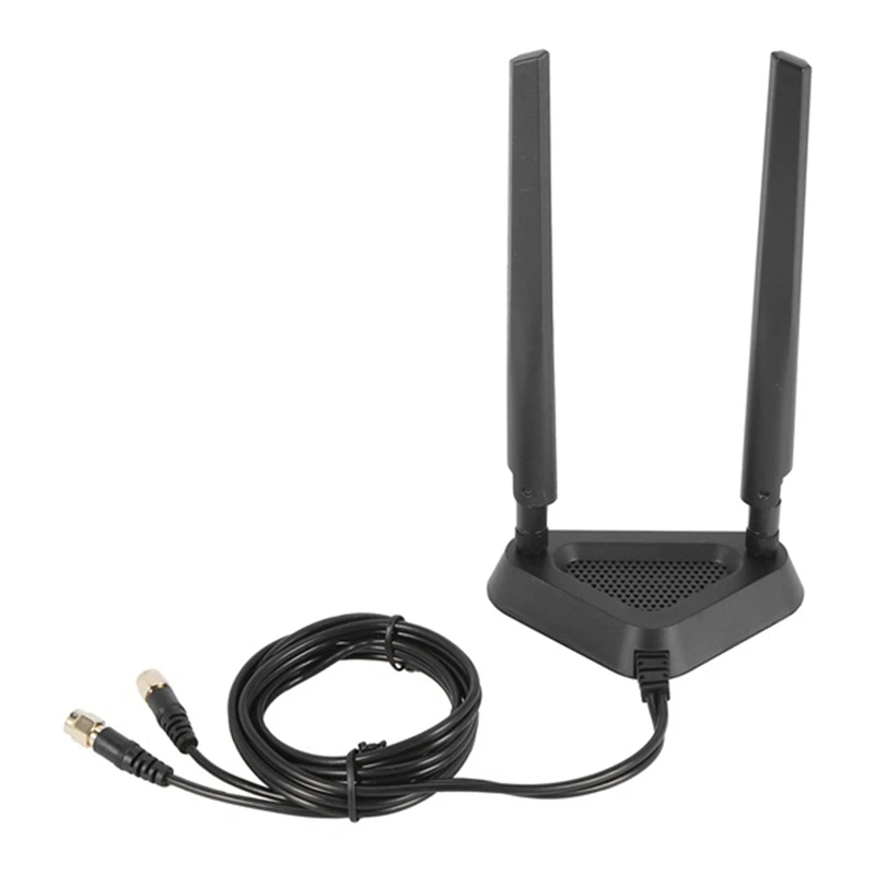 

2.4G/5G Dual Frequency Extension Cable Antenna Wifi Router Wireless Network Card Black 1 Piece