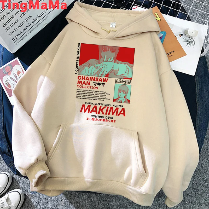 

Chainsaw Man Makima Pochita hoodies women graphic y2k aesthetic printed Ulzzang women hoddies pullover graphic