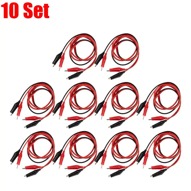1-20Set Red Black Alligator Clips DIY Test Leads Double-ended Crocodile Test Clips for Multimeter Measure Tool Lead Connector image 10