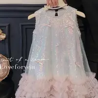 Jupe d'été pour filles, vêtements pour enfants, Style coréen, avec nœud scintillant, princesse, décontractée, Simple, quotidien, nouvelle collection 2025 4
